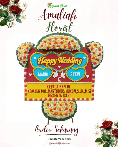 Karangan Papan Bunga Pernikahan di Tanggungsari